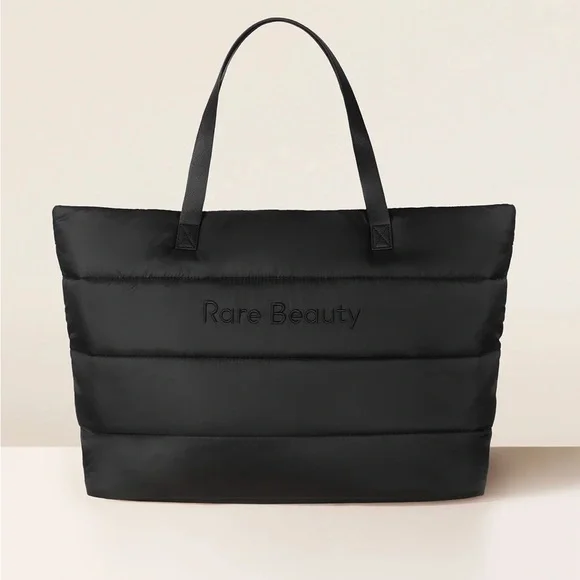 Rare Beauty black Puffy traveler Tote new - Picture 5 of 5